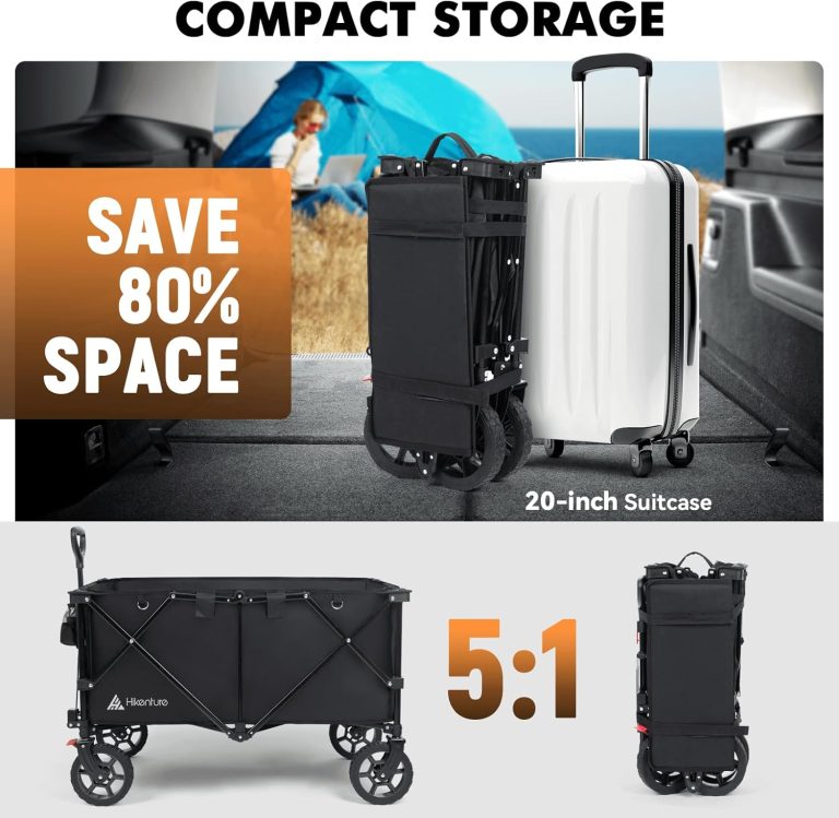 Conquer Any Landscape: The Hikenture  Folding Wagon with Rugged All-Terrain Wheels